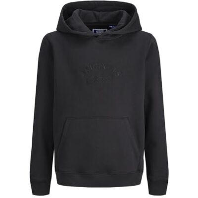 JACK & JONES Jorbleecker branding Sweat Hood Bf Jnr, svart, 152 JACK & JONES Jorbleecker branding Sweat Hood Bf Jnr, svart, 152