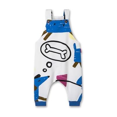Sanetta Baby pojkar hängselbyxor hängslen overall ekologisk bomull, Vit sten, 68 cm Sanetta Baby pojkar hängselbyxor hängslen overall ekologisk bomull, Vit sten, 68 cm
