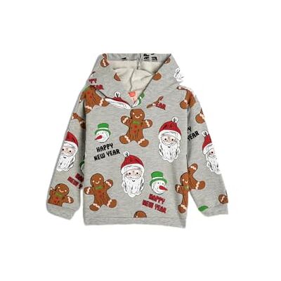 Koton Babyboys New Year Themed huvtröja med tryck detalj sweatshirt, Grå design (0d2), 6-9 Monate Koton Babyboys New Year Themed huvtröja med tryck detalj sweatshirt, Grå design (0d2), 6-9 Monate
