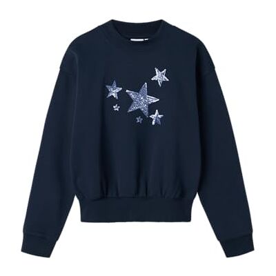 NAME IT Girl sweatshirt paljetter, Mörk safir, 116 NAME IT Girl sweatshirt paljetter, Mörk safir, 116