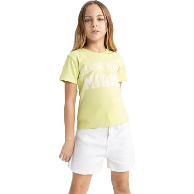 DeFacto T-shirt för flickor, Lt.green, 9-10 år DeFacto T-shirt för flickor, Lt.green, 9-10 år