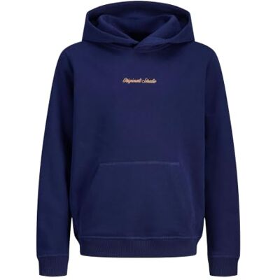 JACK & JONES JUNIOR Jornorrebro Emb Sweat Hood Noos Jnr, Ocean Cavern, 140 JACK & JONES JUNIOR Jornorrebro Emb Sweat Hood Noos Jnr, Ocean Cavern, 140
