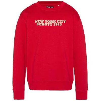 Schott NYC Tröja med rund logotyp junior Schott New York SW1913B röd, Färg: röd, 16 �r Schott NYC Tröja med rund logotyp junior Schott New York SW1913B röd, Färg: röd, 16 �r