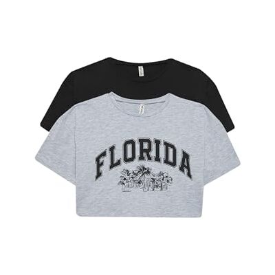 DeFacto T-shirt för flickor, svart, 5-6 år DeFacto T-shirt för flickor, svart, 5-6 år