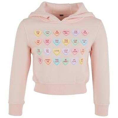 Tee Kids Sweet Heart Candy Cropped Hoody, pojkar och flickor, luvtröja, finns i många olika färger, storlekar 110/116 till 158/164, ROSA, 122/128 cm Tee Kids Sweet Heart Candy Cropped Hoody, pojkar och flickor, luvtröja, finns i många olika färger, storlekar 110/116 till 158/164, ROSA, 122/128 cm