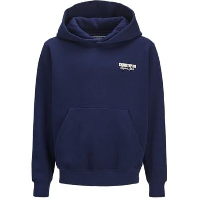 JACK & JONES Jorroxbury Back Sweat Hood Ln Jnr, Ocean Cavern, 140 JACK & JONES Jorroxbury Back Sweat Hood Ln Jnr, Ocean Cavern, 140
