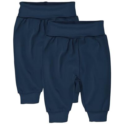 Playshoes Baby pumpbyxor joggingbyxor 2-pack, marinblå, 50 Playshoes Baby pumpbyxor joggingbyxor 2-pack, marinblå, 50
