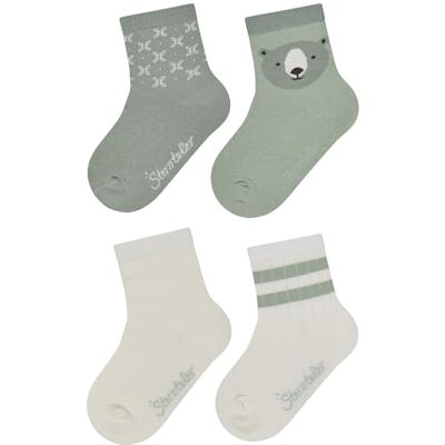 Sterntaler Baby Socken 4er Rippe Strumpor 4-ribbor, Ecru, 30 Sterntaler Baby Socken 4er Rippe Strumpor 4-ribbor, Ecru, 30