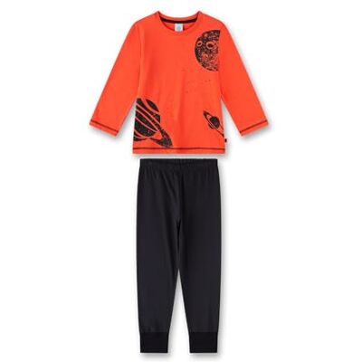 Sanetta pojkpyjamas lång orange högkvalitativ och bekväm pyjamas av bomullsblandning för pojkar. Långärmad pyjamas med planettryck pyjamas-set för pojkar, apelsin, 98 cm Sanetta pojkpyjamas lång orange högkvalitativ och bekväm pyjamas av bomullsblandning för pojkar. Långärmad pyjamas med planettryck pyjamas-set för pojkar, apelsin, 98 cm