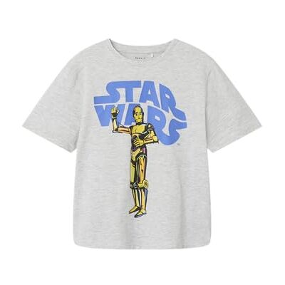 NAME IT pojkar Nkmmalec Starwars Nreg Ss Top Bfu, Ljusgrå melange, 146-152 NAME IT pojkar Nkmmalec Starwars Nreg Ss Top Bfu, Ljusgrå melange, 146-152