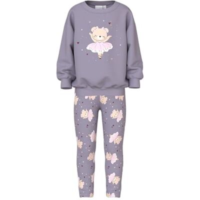 NAME IT Nmfvalona LS Long RLX Sweat Bru Set, lavendelgrå, 122-128 flickor, Lavendel grå, 122-128 NAME IT Nmfvalona LS Long RLX Sweat Bru Set, lavendelgrå, 122-128 flickor, Lavendel grå, 122-128