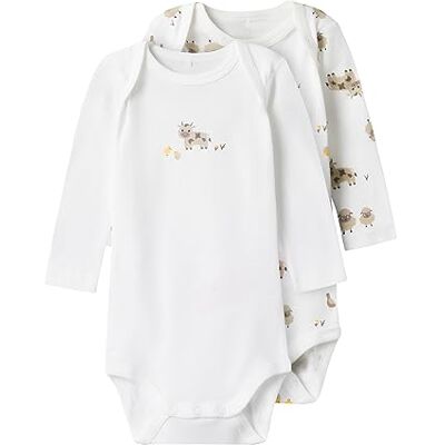 NAME IT Bestseller A/S Blandad bodysuit, Bright White, 56 NAME IT Bestseller A/S Blandad bodysuit, Bright White, 56