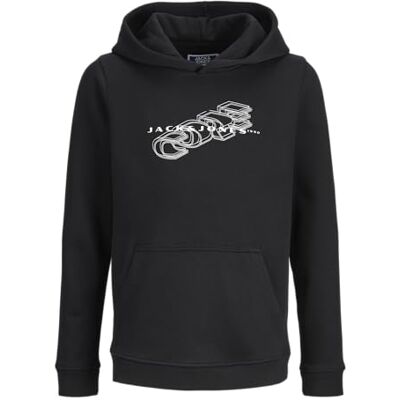 JACK & JONES Jcofusion branding Sweat Hood Jnr, svart, 164 JACK & JONES Jcofusion branding Sweat Hood Jnr, svart, 164