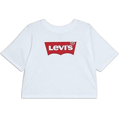 Levi's Kids LVG LIGHT BRIGHT CROPPED TOPP flicka 2–8 år, Vit, 8 År Levi's Kids LVG LIGHT BRIGHT CROPPED TOPP flicka 2–8 år, Vit, 8 År