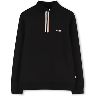 Boss J52359 tröja för pojkar, Svart, 12 år Boss J52359 tröja för pojkar, Svart, 12 år