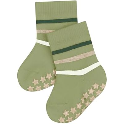 FALKE Unisex Baby Stoppstrumpor Multi Stripe B Hp bomull halkfria noppor 1 par, grön Ferngreen 7084, 74–80, Grön Ferngreen 7084, 74-80 FALKE Unisex Baby Stoppstrumpor Multi Stripe B Hp bomull halkfria noppor 1 par, grön Ferngreen 7084, 74–80, Grön Ferngreen 7084, 74-80