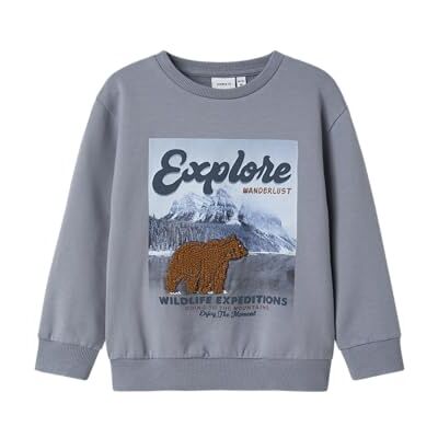 NAME IT Nmmoran Ls Nreg Sweat Bru Box, Tradewinds, 116 NAME IT Nmmoran Ls Nreg Sweat Bru Box, Tradewinds, 116
