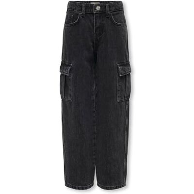 KIDS ONLY ONLY Girl jeans med breda ben KOGHARMONY vida bensnitt jeans, Tvättad svart, 164 KIDS ONLY ONLY Girl jeans med breda ben KOGHARMONY vida bensnitt jeans, Tvättad svart, 164