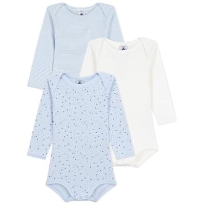 Petit Bateau Set X3 Bod underkläder för baby Day (set med 3), variant 1_36, 6 M�nader Petit Bateau Set X3 Bod underkläder för baby Day (set med 3), variant 1_36, 6 M�nader