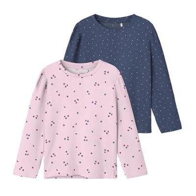 NAME IT flicka Nmfnelia 2P Ls Slim Top Pb, Cradle Pink, 110 NAME IT flicka Nmfnelia 2P Ls Slim Top Pb, Cradle Pink, 110