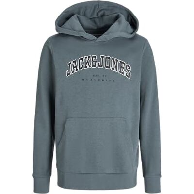JACK & JONES Jjecaleb Varsity Sweat Hood Noos Jnr, Stormigt väder, 128 JACK & JONES Jjecaleb Varsity Sweat Hood Noos Jnr, Stormigt väder, 128