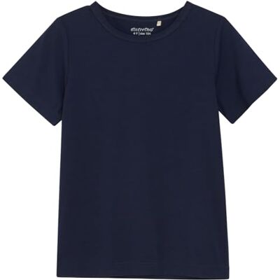 MINYMO T-shirt med kortärmad blus i bekväm kvalitet för flickor, Blå (Dark Navy 778), 146 cm MINYMO T-shirt med kortärmad blus i bekväm kvalitet för flickor, Blå (Dark Navy 778), 146 cm