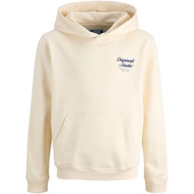 JACK & JONES JUNIOR Jornorrebro Typo Back Sweat Hood Sn Jnr, Antik vit, 176 JACK & JONES JUNIOR Jornorrebro Typo Back Sweat Hood Sn Jnr, Antik vit, 176