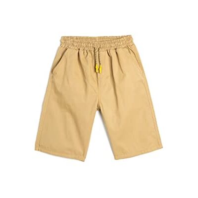 Koton Boys's canvasfickor dragsko bomullsshorts, Camel (100), 6-7 år Koton Boys's canvasfickor dragsko bomullsshorts, Camel (100), 6-7 år