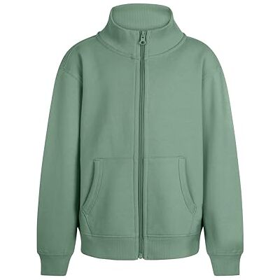 Mukua SZ270K Cooper Kids; tröja för barn med dragkedja, färgfärg; storlek 9/11, Sage, 9-11 år Mukua SZ270K Cooper Kids; tröja för barn med dragkedja, färgfärg; storlek 9/11, Sage, 9-11 år