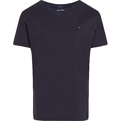 Tommy Hilfiger pojkar T-tröja Boys Basic Vn Knit S/S, Sky Captain, 74 Tommy Hilfiger pojkar T-tröja Boys Basic Vn Knit S/S, Sky Captain, 74