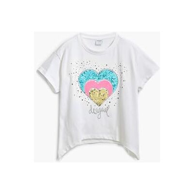 Desigual TS_Day T-shirt för flickor, Vit, 10 år Desigual TS_Day T-shirt för flickor, Vit, 10 år