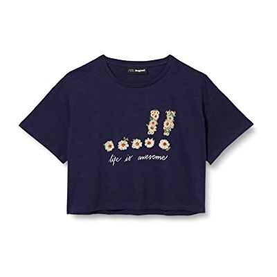 Desigual Ts_Swanson t-shirt för flickor, blå, 5-6 År Desigual Ts_Swanson t-shirt för flickor, blå, 5-6 År