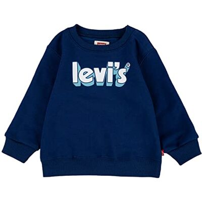Levi's Kids Lvb affisch logga rund hals tröja, Estate Blue, 3 Månader Levi's Kids Lvb affisch logga rund hals tröja, Estate Blue, 3 Månader