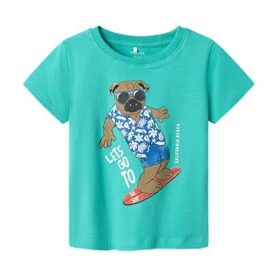 NAME IT pojkar Nmmfrolle Ss Top Box, turkos, 98 NAME IT pojkar Nmmfrolle Ss Top Box, turkos, 98