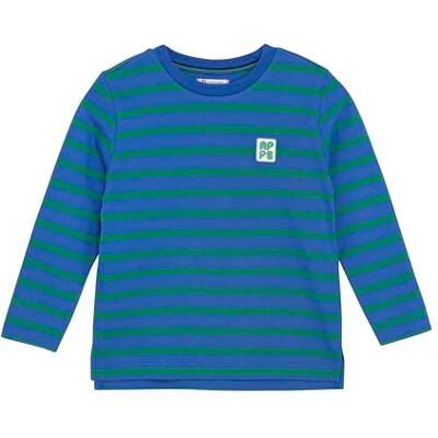 Noppies Kids Boys Tee Roger långärmad, Randigt mönster medium blå – N415, 122 Noppies Kids Boys Tee Roger långärmad, Randigt mönster medium blå – N415, 122