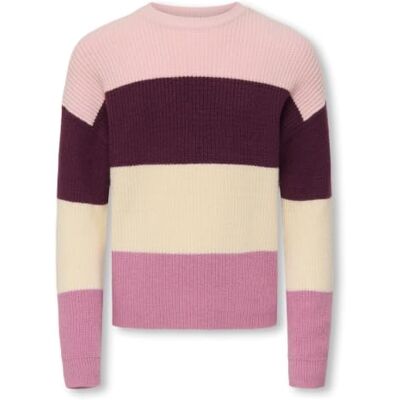 ONLY Kogsandy L/S randig tröja KNT Noos, mauve wine, 134-140 ONLY Kogsandy L/S randig tröja KNT Noos, mauve wine, 134-140