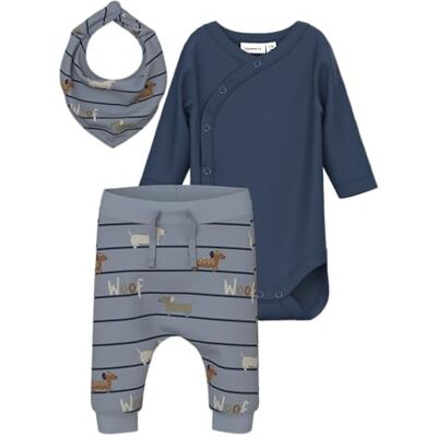 NAME IT herr nbmvrulle Ls Wrap Body Set, Tradewinds, Numeric_56, Tradewinds, numeric_56 NAME IT herr nbmvrulle Ls Wrap Body Set, Tradewinds, Numeric_56, Tradewinds, numeric_56