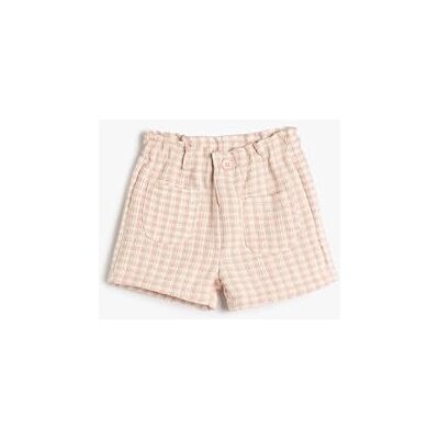 Koton Baybgirls ficka elastisk midja knapp detalj shorts, Pink Check (2c7), 6-9 Monate Koton Baybgirls ficka elastisk midja knapp detalj shorts, Pink Check (2c7), 6-9 Monate