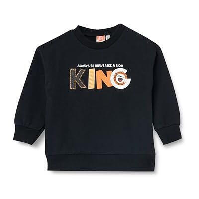 Koton Babypojkar lejon tryckt crew neck borstad interiör bomull sweatshirt, Svart (999), 6-9 Monate Koton Babypojkar lejon tryckt crew neck borstad interiör bomull sweatshirt, Svart (999), 6-9 Monate