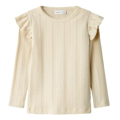 NAME IT Namn it mini flicka Nmfjulia Ls Slim Top Noos, Sommarsand, 104 NAME IT Namn it mini flicka Nmfjulia Ls Slim Top Noos, Sommarsand, 104