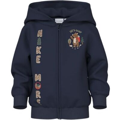 NAME IT Namn IT Nmmvoltinus Nreg sweatkort Wh Bru, marinblå blazer, 98 NAME IT Namn IT Nmmvoltinus Nreg sweatkort Wh Bru, marinblå blazer, 98