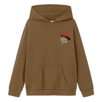 NAME IT Namn IT Nkmnopal Ls Nreg Sweat Wh Bru, Gummi, 116 NAME IT Namn IT Nkmnopal Ls Nreg Sweat Wh Bru, Gummi, 116
