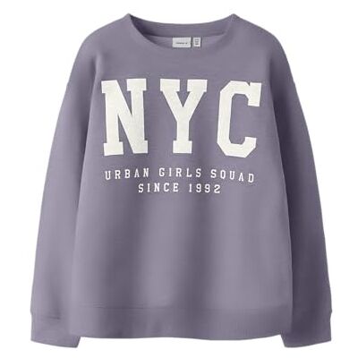 NAME IT Namn IT Nkfbelisso Ls RLX Sweat Unb, Lavendelgrå, 116 NAME IT Namn IT Nkfbelisso Ls RLX Sweat Unb, Lavendelgrå, 116