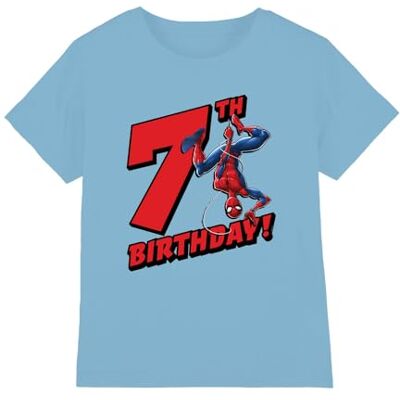 Marvel pojkar Spiderman Birthday 7 Unisex Kids T Shirt T-tröja Marvel pojkar Spiderman Birthday 7 Unisex Kids T Shirt T-tröja