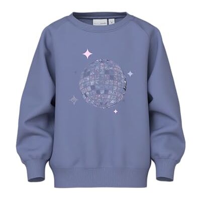 NAME IT Namn IT Nmfvenus Ls Nreg Sweat Bru, Blå is, 98 NAME IT Namn IT Nmfvenus Ls Nreg Sweat Bru, Blå is, 98