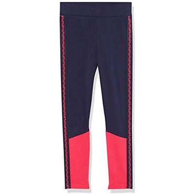 FILA Kids Girls Mila Taped Leggings flicka, Svart iris-ljus rosa, 98 FILA Kids Girls Mila Taped Leggings flicka, Svart iris-ljus rosa, 98