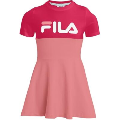 FILA flickor lock blockerad te casual klänning, Persika blomma-azalea, 98-104 FILA flickor lock blockerad te casual klänning, Persika blomma-azalea, 98-104