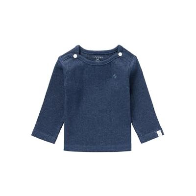 Noppies Unisex Baby U Tee Ls Rib Natal T-shirt, Marinblå melange – P758, 68 cm Noppies Unisex Baby U Tee Ls Rib Natal T-shirt, Marinblå melange – P758, 68 cm