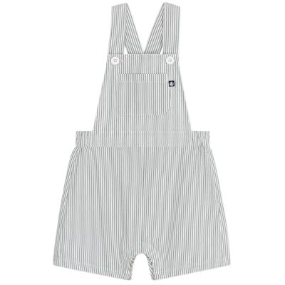 Petit Bateau Kort overall för pojkar, Vit/grön, 6 mois Petit Bateau Kort overall för pojkar, Vit/grön, 6 mois
