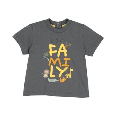 Chicco Kortärmad T-shirt i bomull för pojkar, Medium grå, 3 månader Chicco Kortärmad T-shirt i bomull för pojkar, Medium grå, 3 månader
